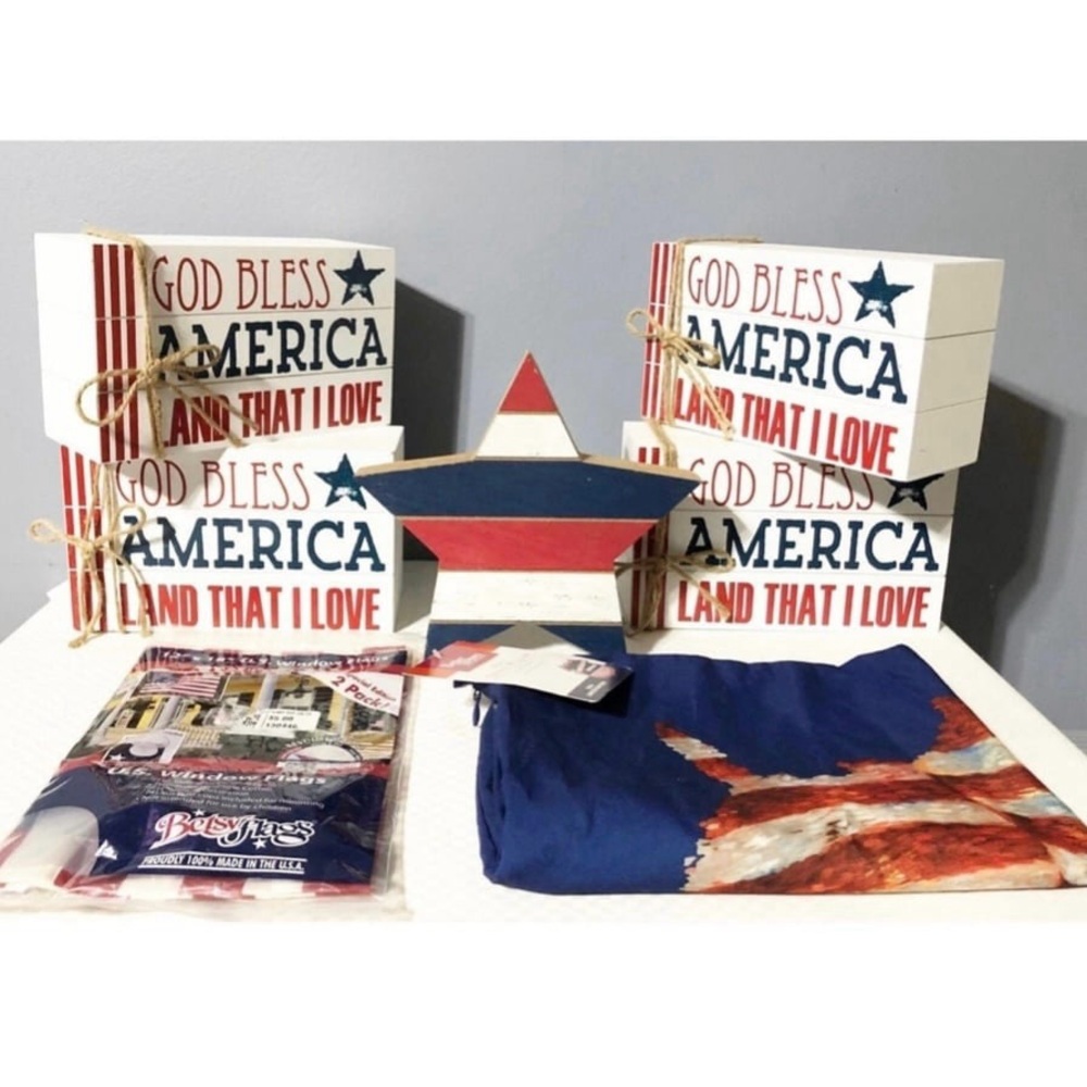 PATIOTIC DECOR BUNDLE, NEW, Memorial Day, 4th of July, NEW